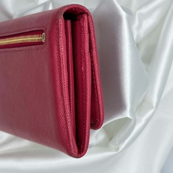 REDUCED! PRADA Saffiano Pink Leather Long Wallet *Full Inclusion* - Picture 4 of 11